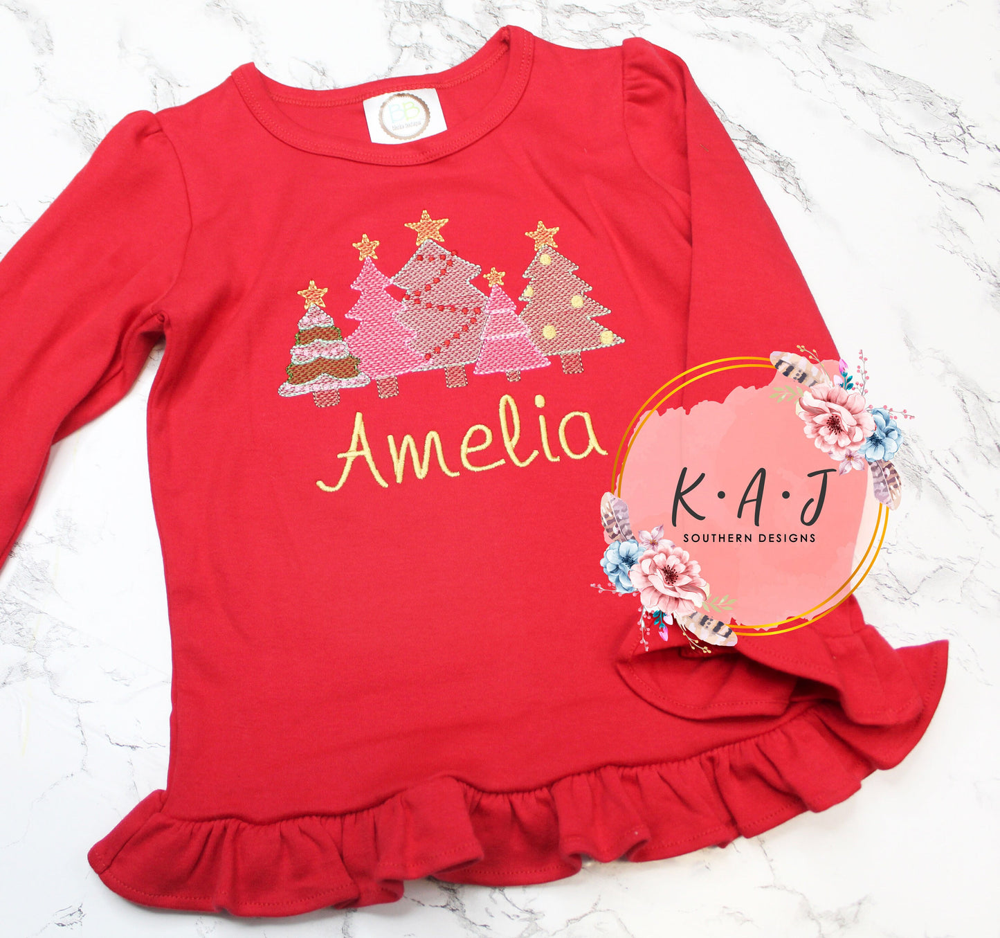 Christmas Tree Shirt | Girly Christmas Shirt | Christmas Tree Shirt | Santa Pictures | Colorful Tree Christmas