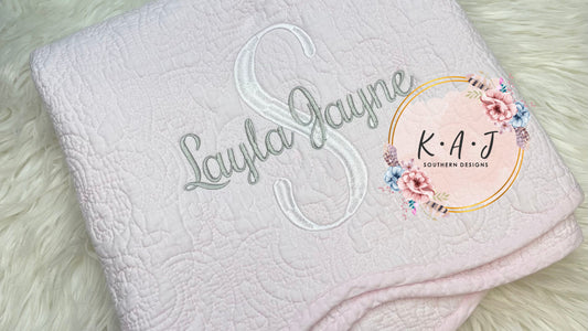 Heirloom Baby Quilt | Baby Blanket | Monogrammed Baby Blanket | Heirloom Quilt | Baby Quilt | Heirloom Blanket | Monogrammed Baby Quilt