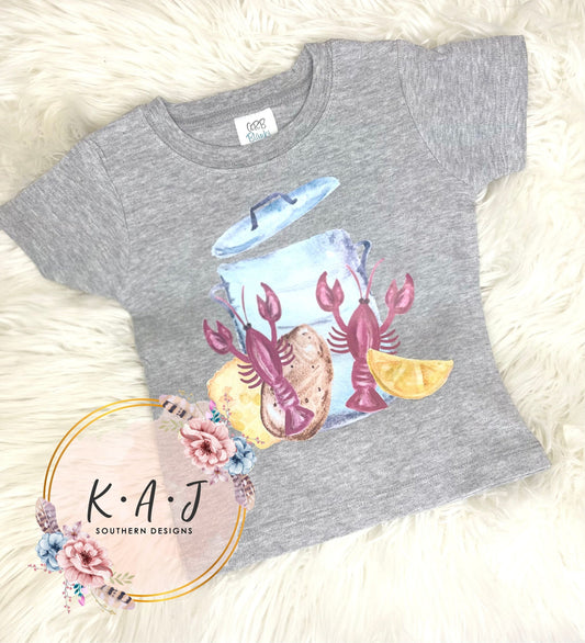 Crawfish Boiling Pot Shirt,Boys Crawfish Shirt,Unisex Crawfish Boil Shirt, Seafood Boil Shirt, Louisiana Boys Shirt