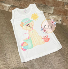 Load image into Gallery viewer, Beach Puppy Shirt,Yellow Lab Shirt,Beach Shirt,Girls Beach Tank,Girls Tanktop, Infant Tanktop,Infant Beach Tank
