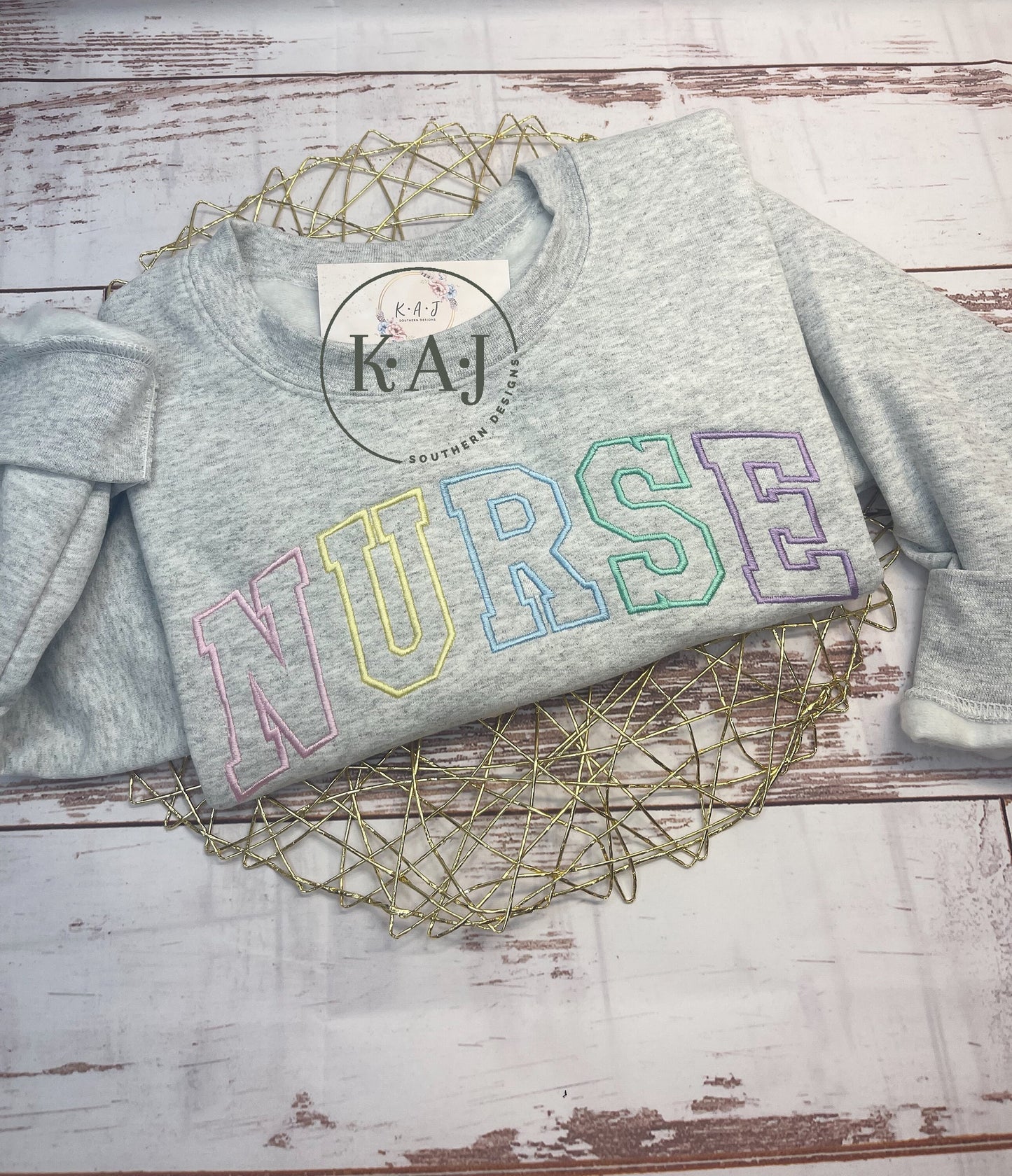 NURSE Sweatshirt, Nurse Crew Neck, Pastel Nurse Sweatshirt, Pastel Color Sweatshirt, Occupation Sweatshirt