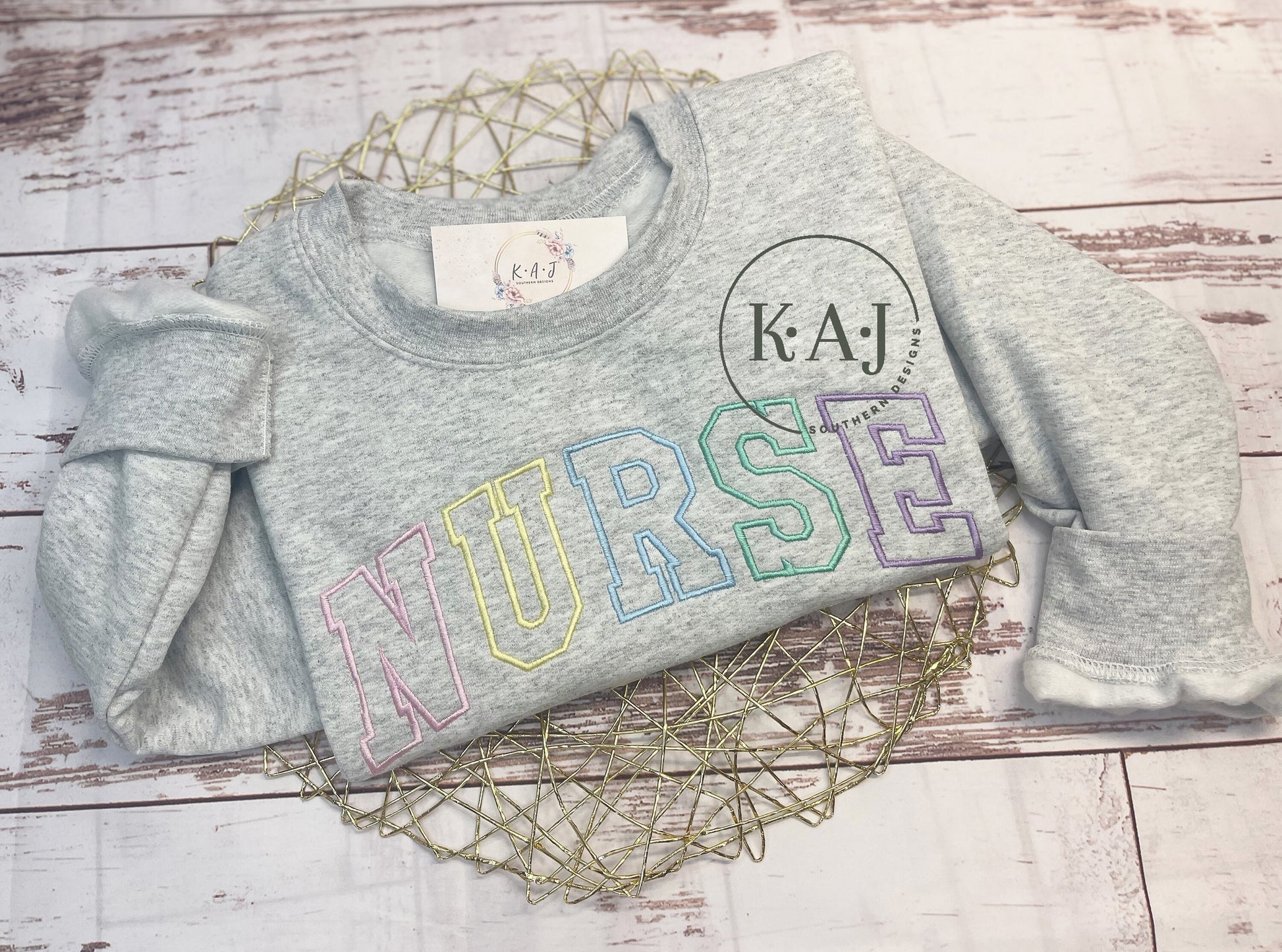 NURSE Sweatshirt, Nurse Crew Neck, Pastel Nurse Sweatshirt, Pastel Color Sweatshirt, Occupation Sweatshirt