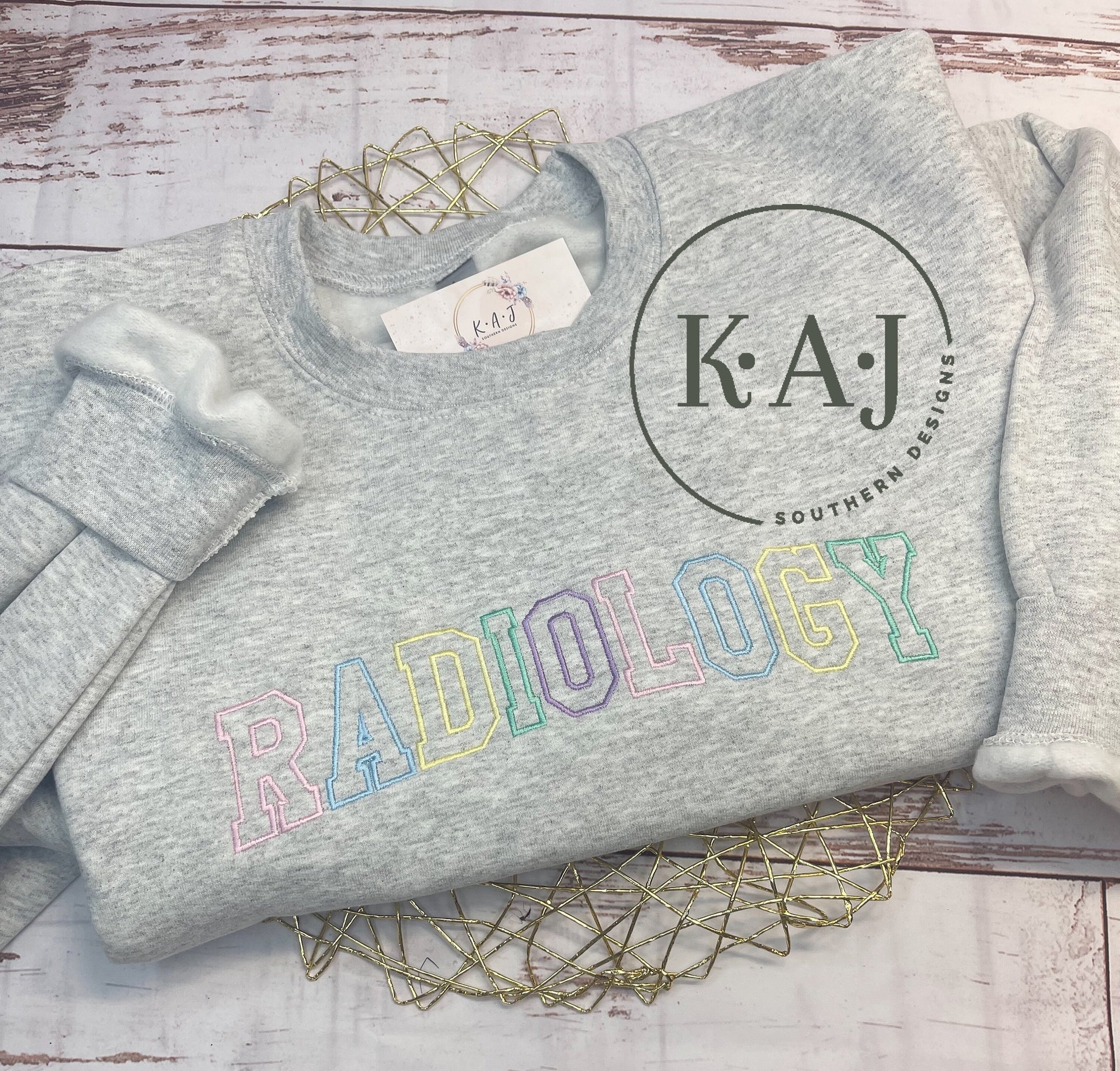 Radiology Sweatshirt, Radiology Crew Neck, Pastel Radiology Sweatshirt, Pastel Color Sweatshirt, Occupation Sweatshirt, Varsity letters