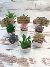 Load image into Gallery viewer, Best Teacher Gift,Teacher Appreciation Week,Teacher Gifts Small,Succulent Teacher Gift,Best Teacher Ever,Teachers Plant Seeds
