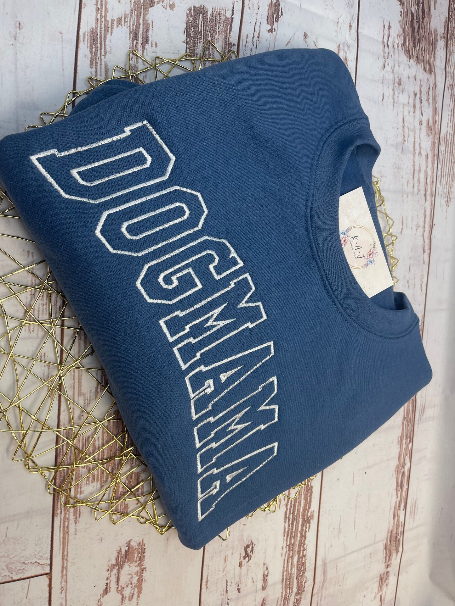 Dog MAMA Sweatshirt, DOGMAMA Crew Neck, Pastel Dog Mama Sweatshirt,Dog Mom Sweatshirt, Varsity letters,Dog MAMA, Dog Mom
