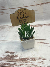 Load image into Gallery viewer, Best Teacher Gift,Teacher Appreciation Week,Teacher Gifts Small,Succulent Teacher Gift,Best Teacher Ever,Teachers Plant Seeds
