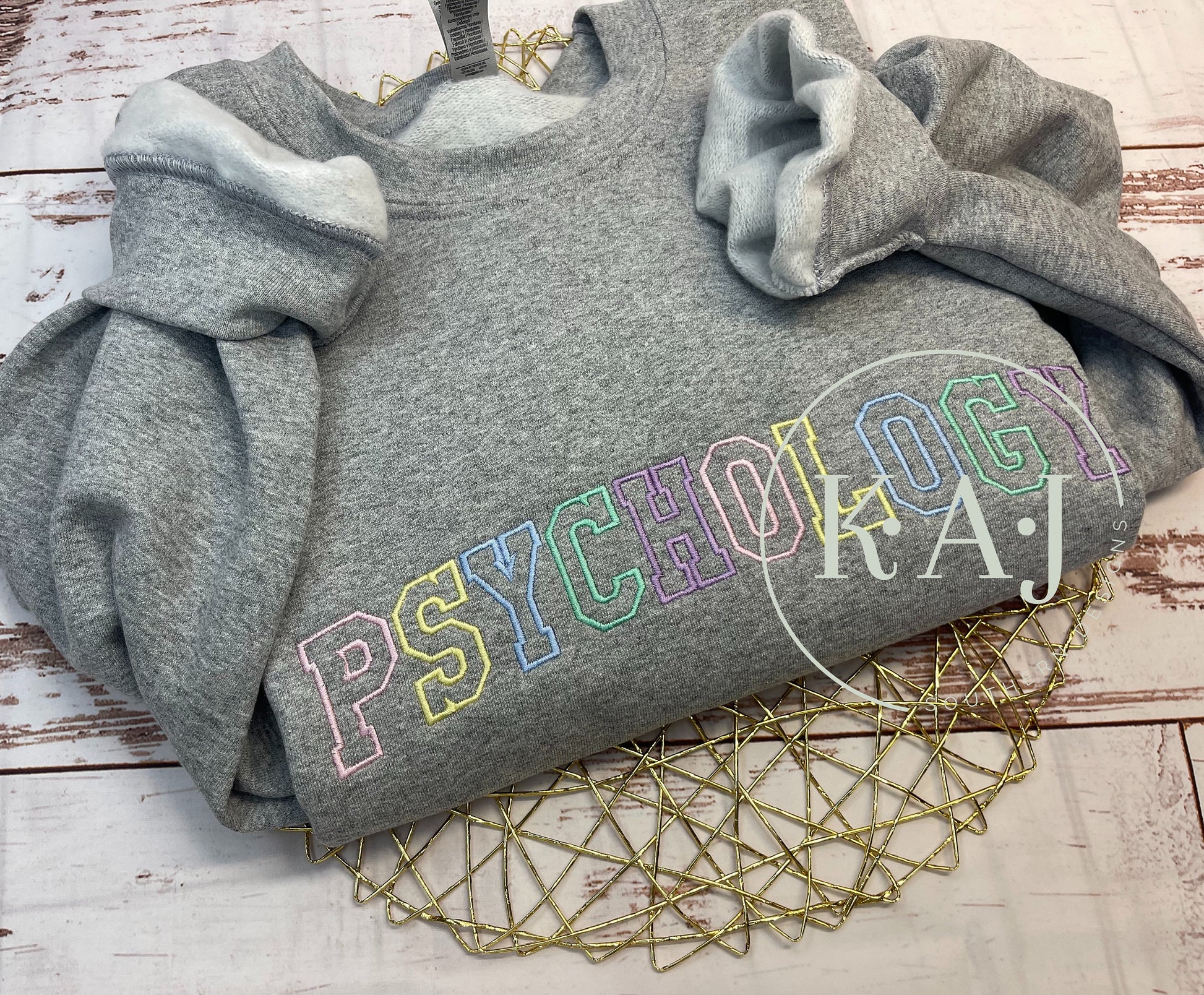 Psychology Sweatshirt, Psychology Crew Neck, Pastel Psychology Sweatshirt,Occupation Sweatshirt, Varsity letters, Psychology Sweater