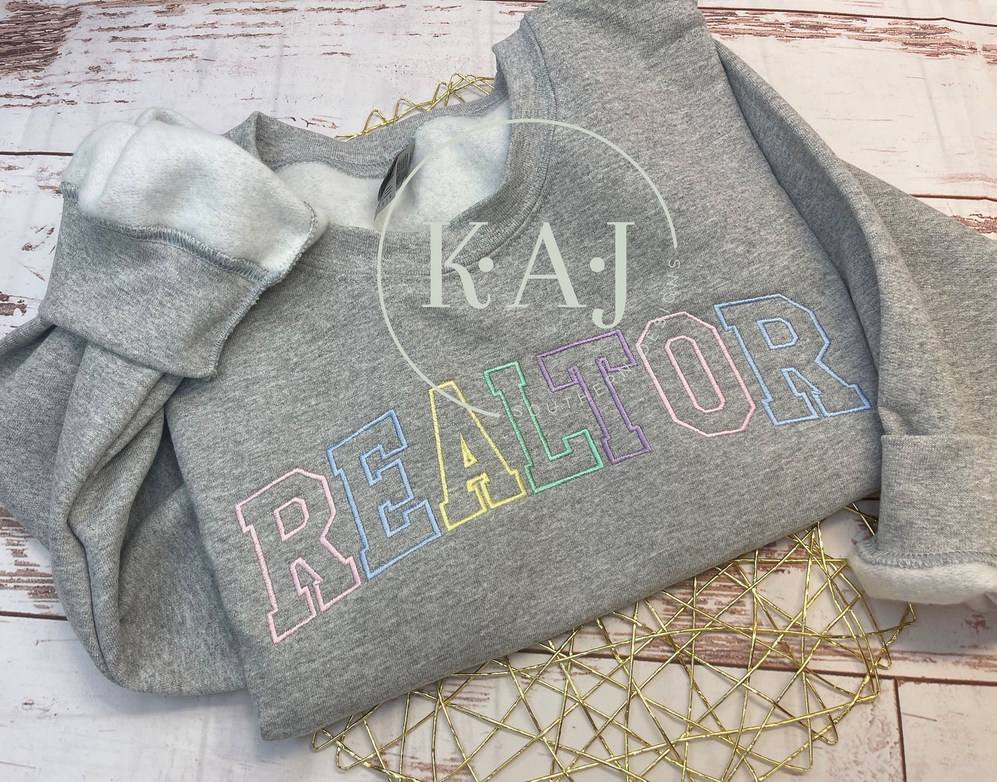 Realtor Sweatshirt, REALTOR Crew Neck, Pastel Realtor Sweatshirt,Occupation Sweatshirt, Varsity letters, Realtor Sweater