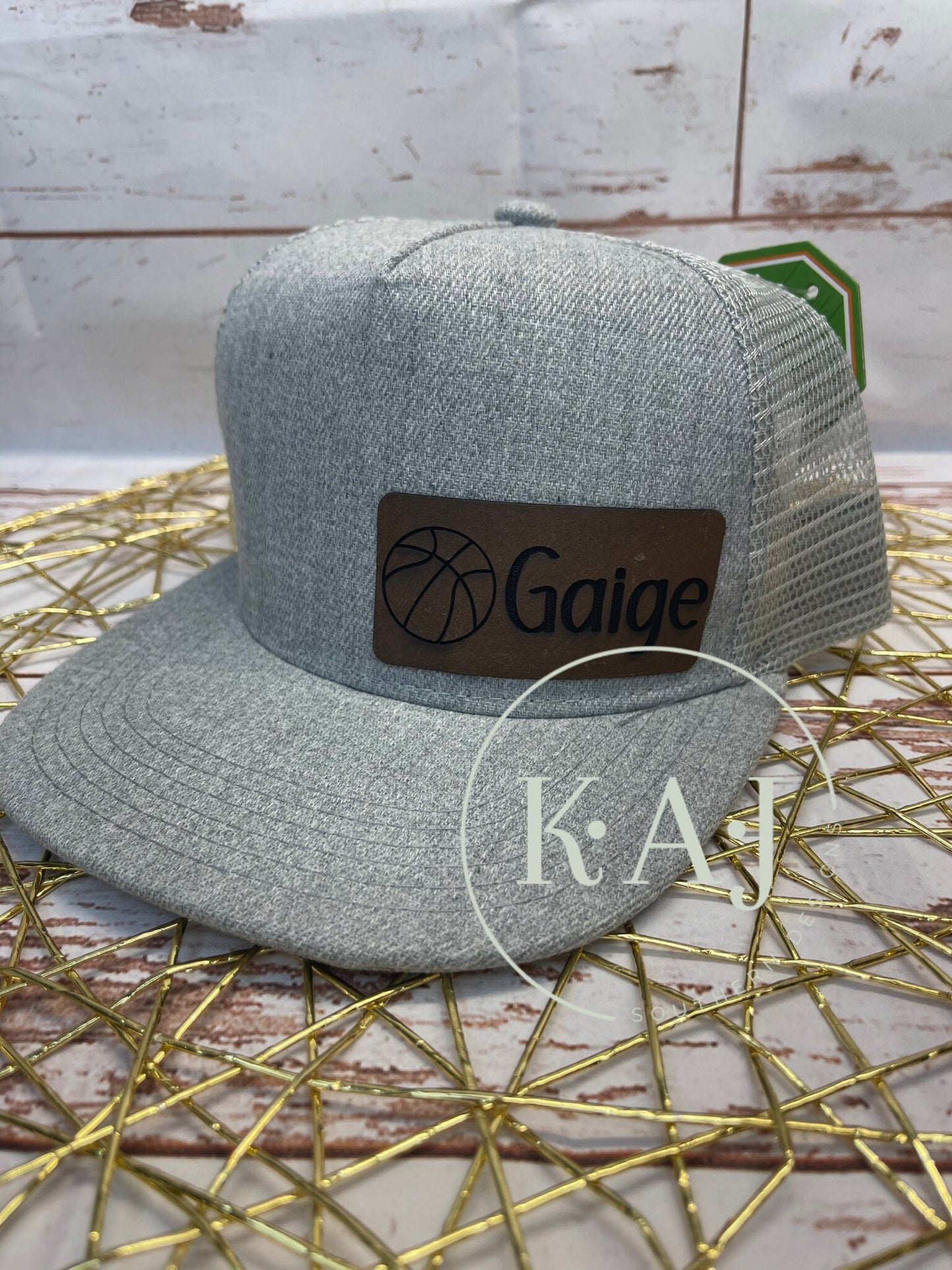 Custom Baseball Hat, Basketball Hat, Boys Easter Gift, Boys Hat Gift, Custom Boys Hat, Sports Leather Patch Hat, Leather Patch Name Hat