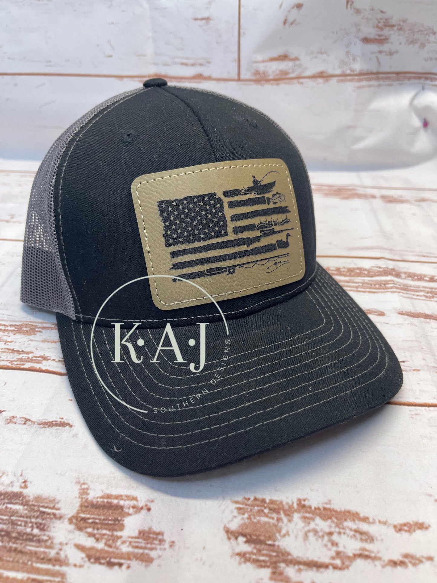 Fishing Hat,Sportsman Leather Patch Hat, Fathers day Gift,Sportsman Gift,Leather Patch Hat,Gift for Dads