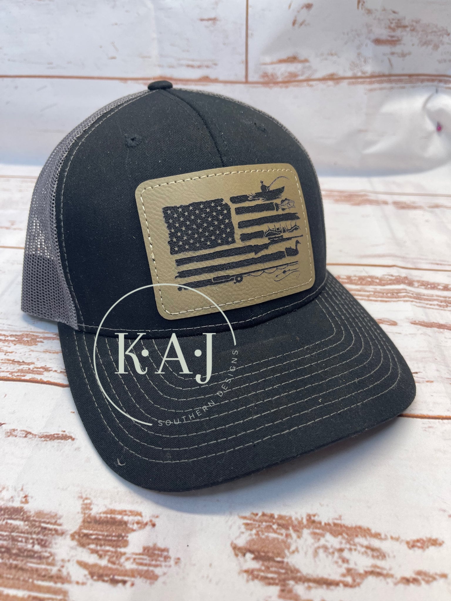 Fishing Hat,Sportsman Leather Patch Hat, Fathers day Gift,Sportsman Gift,Leather Patch Hat,Gift for Dads
