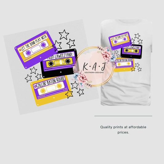 LaWeezy Ana LSU dtf print,Ready to Press DTF,Direct to film louisiana state university transfers, LSU tigers, geaux tigers,let the band play