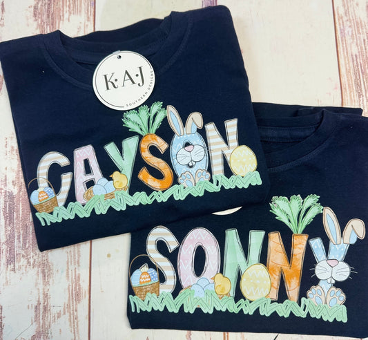 Kids Easter Shirts,Kids Name Easter Tees,Kids Easter Tees,Cute Easter Name Tees,Cute Easter Shirts,Custom Easter Name Shirt,Boys Easter Tee
