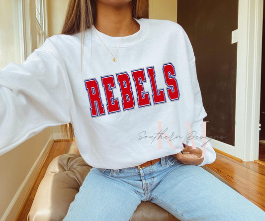Glitter Varsity Rebels