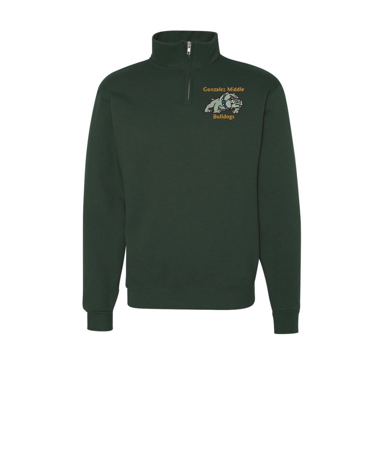 Gonzales Middle 1/4 Zip Sweatshirt Monogrammed Logo