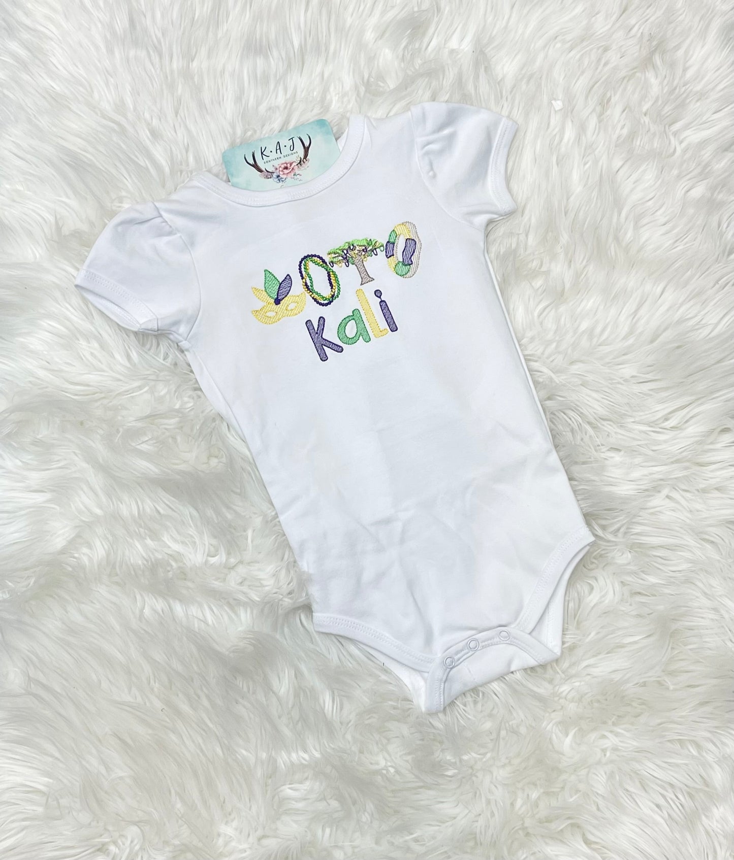 Mardi Gras Parade Route Onesie