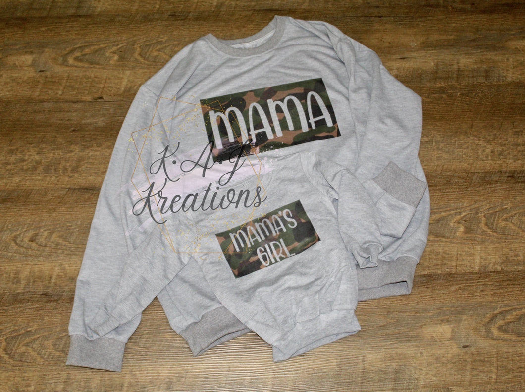 Camo Mama & Mini Sweatshirt