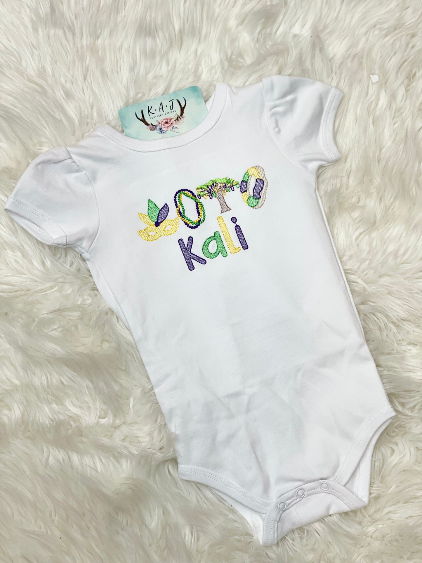 Mardi Gras Parade Route Onesie