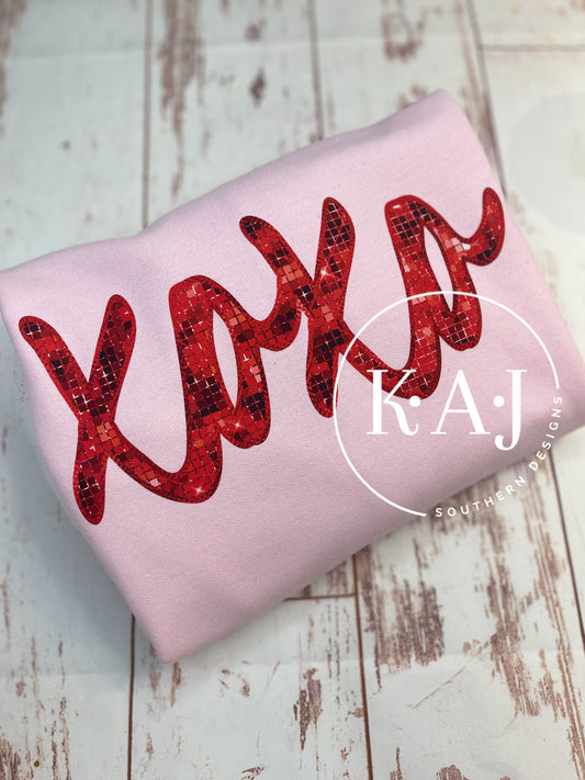 XoXo Faux Sequin Valentine’s Shirt