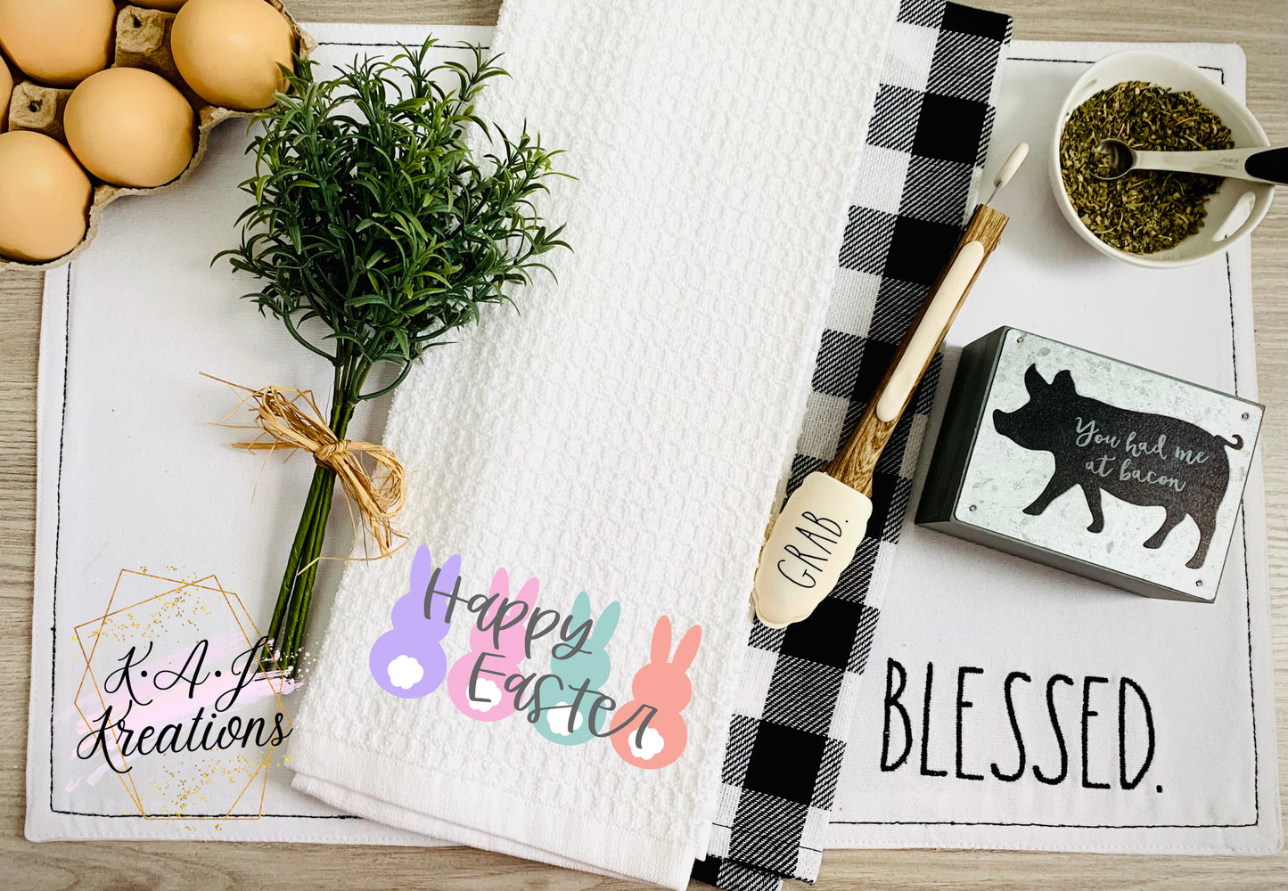 Easter Waffle Towels