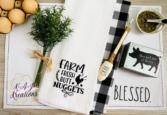 Butt Nuggets Waffle Towel