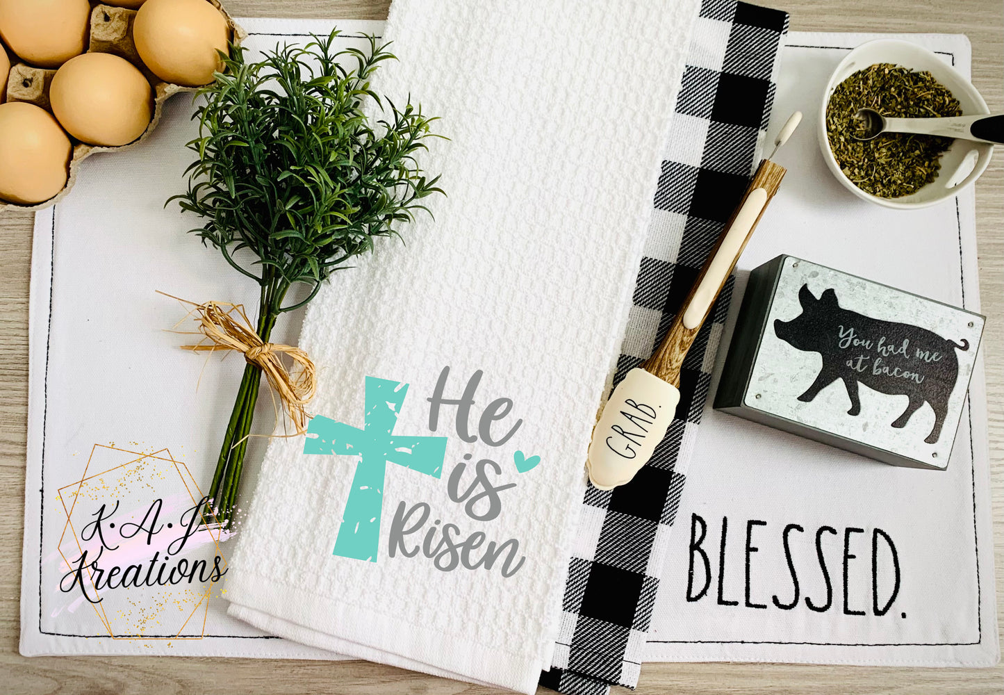 Easter Waffle Towels