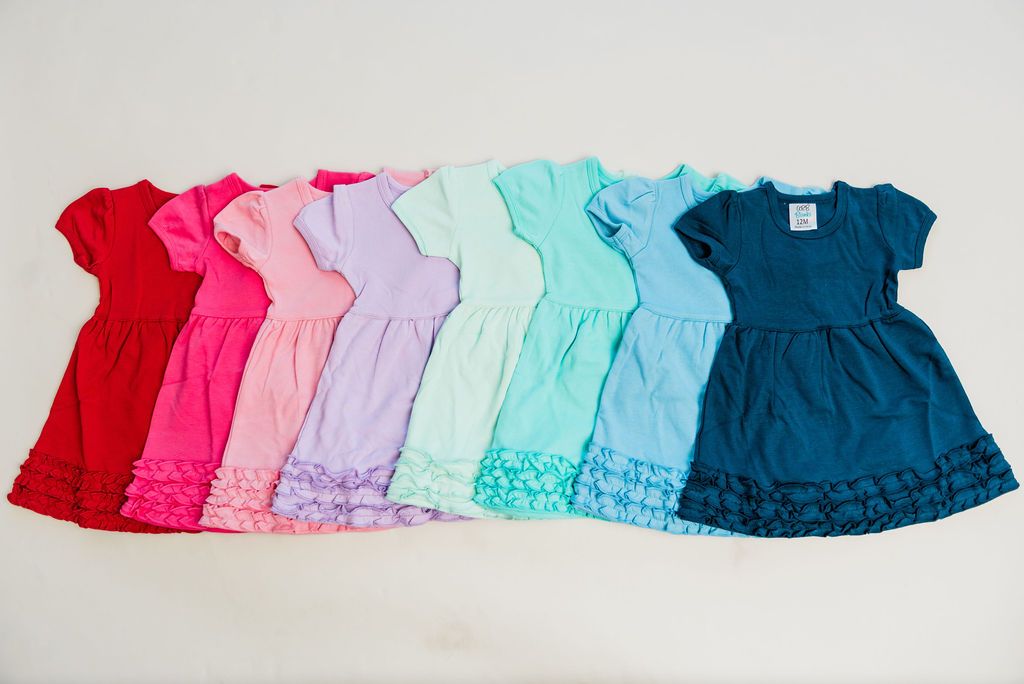 Girls Monogrammed Short Sleeve Dress